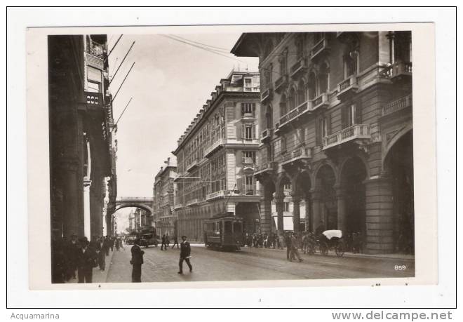 GENOVA - Animazione, Tram - Cartolina Fotografica FP NV - Genova