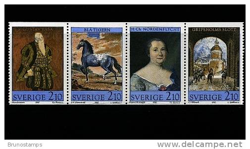 SWEDEN/SVERIGE - 1987 GRIPSHOLM CASTLE STRIP FROM BOOKLET   MINT NH - Unused Stamps
