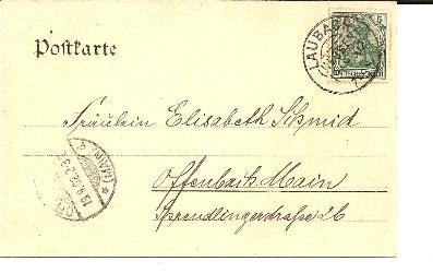 HS043/ DEUTSCHLAND (HESSEN)  Laubach, Oberlangengasse 1902, Gelaufen - Laubach