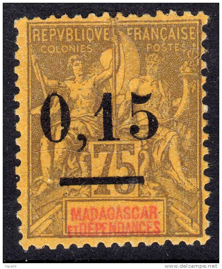 Madagascar N° 54 (.)  Type I , 0.15 Sur 75 C. Neuf, Sang Gomme, Assez Bon Centrage Charnière Moyenne Sinon TB - Nuovi