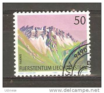 LIECHTENSTEIN 1989 - MOUNTAINS - 50 R - USED OBLITERE GESTEMPELT USADO - Used Stamps