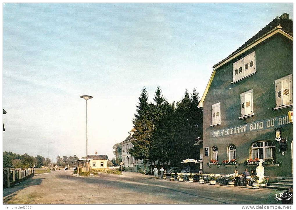 Bas Rhin - Gerstheim , La Douane Et L'accès Au Bac , Hotel Restaurant Du Rhin , Ed La Cigogne - Barr