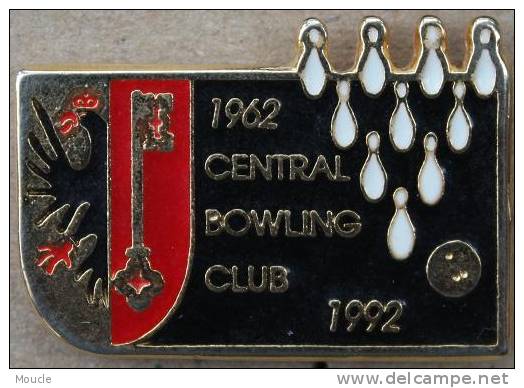 30è ANNIVERSAIRE DU CENTRAL CLUB BOWLING GENEVE 1962-1992 - DRAPEAU - QUILLES - Bowling