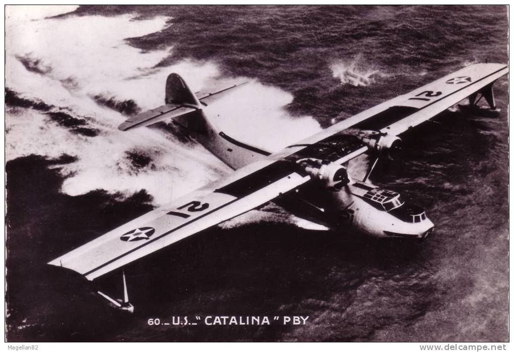 CPSM. WW2. AVION U.S CONSOLIDATED CATALINA PBY. HYDRAVION De 1935. AVIATION .Seconde Guerre Mondiale. - 1939-1945: 2ème Guerre