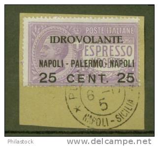 ITALIE PA  N° 2 Obl. S/Frag. FDC  1° Vol - Posta Aerea