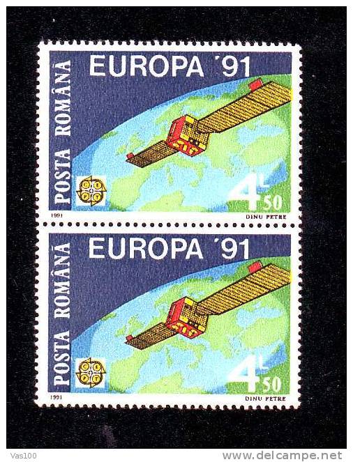 Romania 1991  Europa CEPT  STAMP IN PAIR,MNH,OG. - Europa