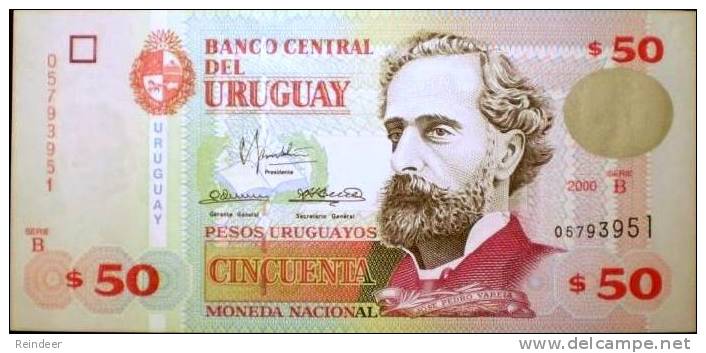 ® URUGUAY: 50 Pesos (2000) UNC Serie B - Uruguay