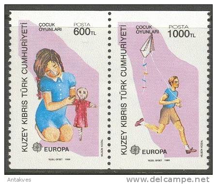 Turkish Cyprus 1989 Europa-CEPT Set Of 2 MNH - 1989