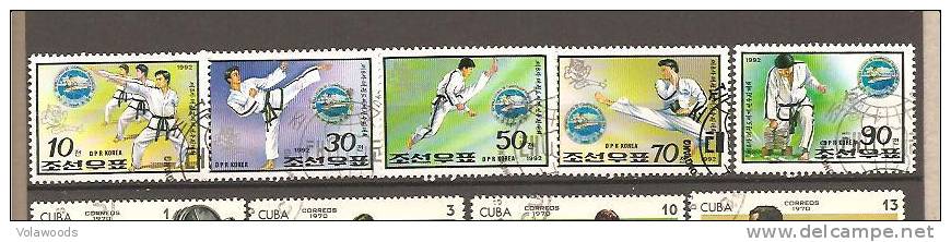 Corea Del Nord - Serie Completa FDC Con Annullo Speciale: 8° Campionato Del Mondo Di Taekwon-do - 1992 - Non Classés