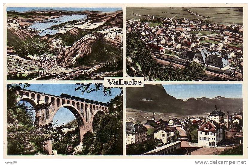 SUISSE VAUD Vallorbe Cpsm Couleur Multivues - Vallorbe