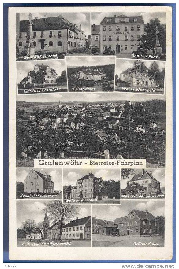 GRAFENWÖHR, Mehrbilderkarte Gel.um 1946, Sehr Guter Zustand - Grafenwoehr