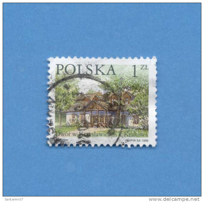 POLOGNE Oblitération Ronde Used Stamp DWOR W KRZESLAWICACH K. KRAKOWA POLSKA 1ZL 1999 - Usados