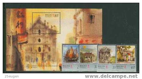 MACAO 1997 PAINTING  SET+MS  MNH - Unused Stamps