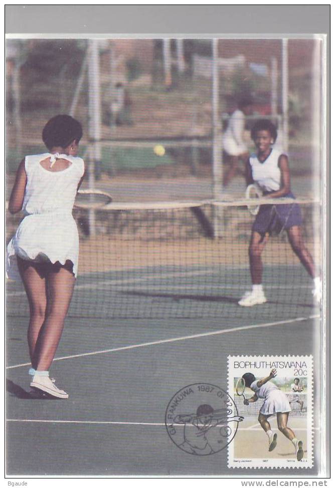 BOPHUTTATSWANA CARTE MAXIMUM NUM.YVERT 182 SPORT TENNIS - Bofutatsuana