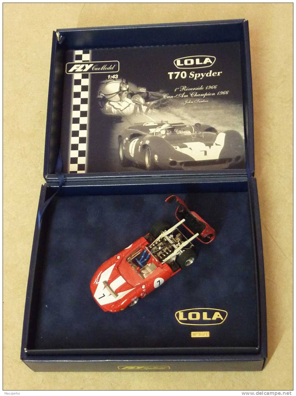 Fly, Lola T70 Spyder Riverside 1966, Can-Am Champion 1966, John Surtees, 1:43 - Autres & Non Classés