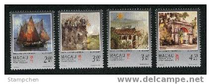 1997 Macau/Macao Painting View Junk Stamps- Visit Macau, Seen By Kowk Se Sailboat Ship - Unused Stamps