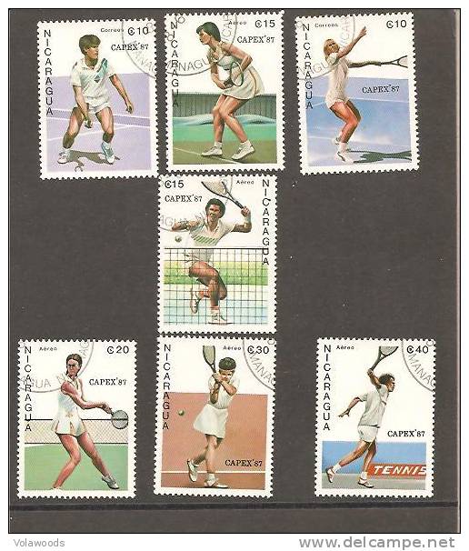 Nicaragua - Serie Completa Usata: Capex - 1987 - Tennis