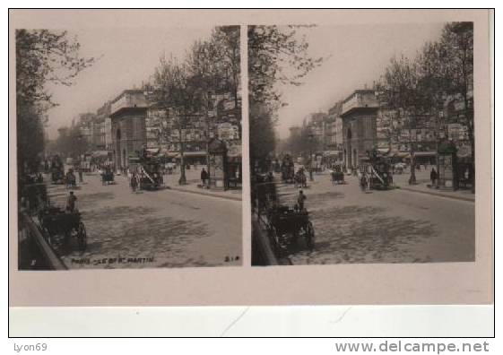 PARIS  LE BAS ST MARTIN - Stereoscope Cards