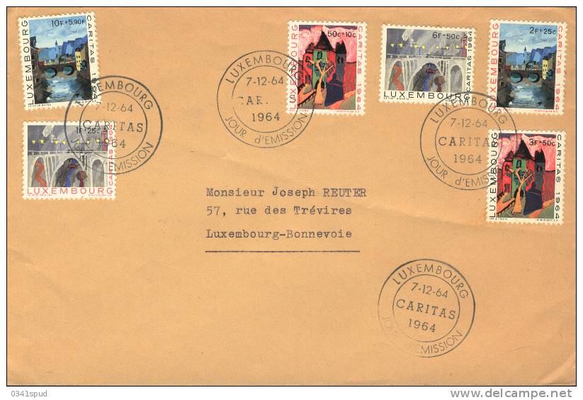 1964  Luxembourg  FDC   Caritas - FDC