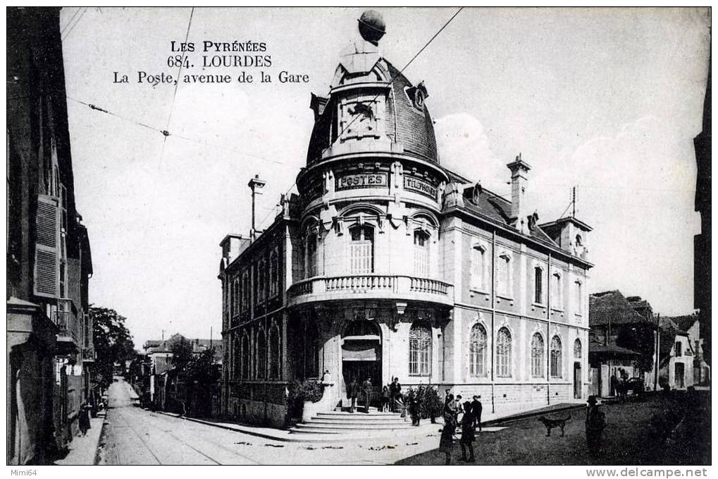 65--LOURDES--LA POSTE  AVENUE DE LA GARE-- - Lourdes