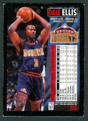 Basket, NBA, Fleer 94/95 : DALE ELLIS, DENVER NUGGETS, N° 55 - 1990-1999