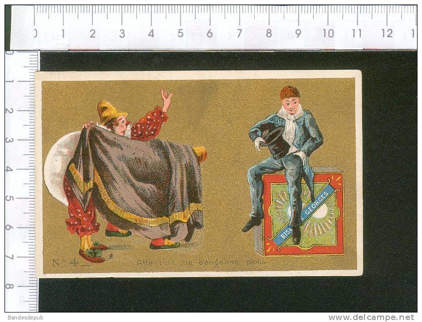 Biscuits Goerges Exposition Universelle 1889 Chromo Dorée Thème Cirque Clown Photographe Photographie - Autres & Non Classés