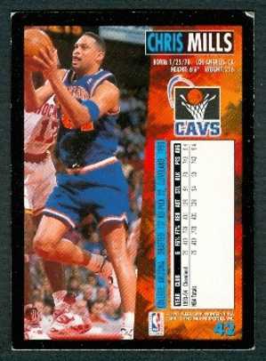 Basket, NBA, Fleer 94/95 : CHRIS MILLS, CLEVELAND CAVALIERS, N° 42 - 1990-1999