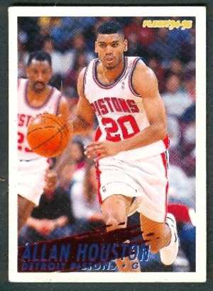 Basket, NBA, Fleer 94/95 : ALLAN HOUSTON, DETROIT PISTONS, N° 68 - 1990-1999