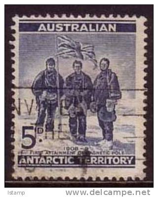 1959 - Australian Antarctic Territory Definitives 5d BLUE EXPLORERS Stamp FU - Gebraucht