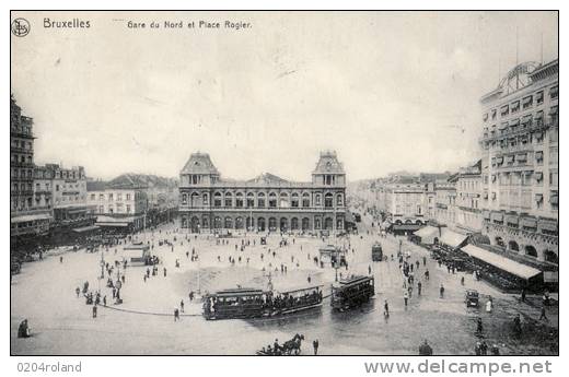 Bruxalles - Gare Du Nord Et Place Rogler  : Achat Immédiat - Chemins De Fer, Gares