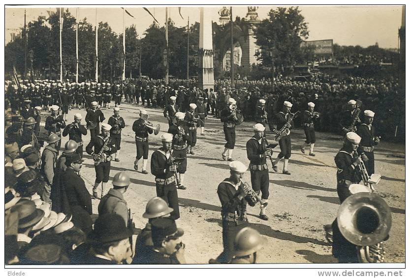 WWI Fetes Victoire Paris July 14 1919 Marins Americain American Marines Real Photo No 37 LL - Autres & Non Classés