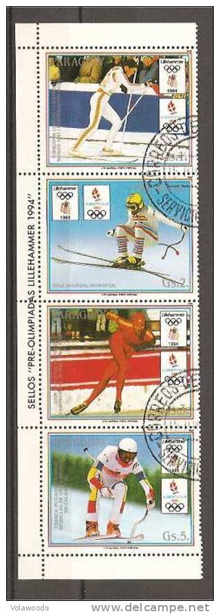 Paraguay - Serie Completa Usata: Olimpiadi Invernali Di Lillehammer ´94 - Invierno 1994: Lillehammer
