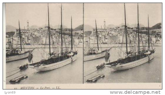 23 MENTON  LE PORT LL - Stereoscope Cards