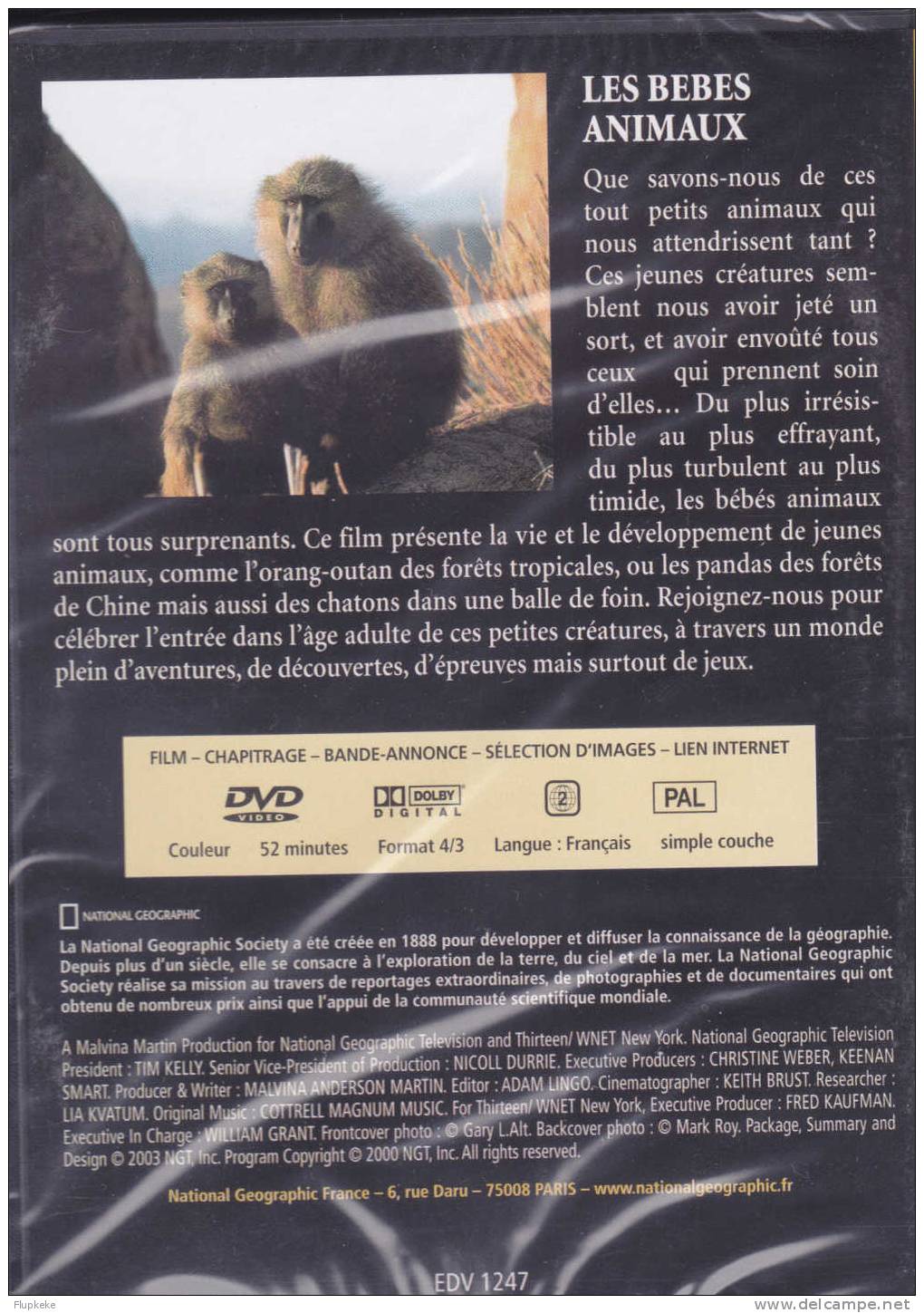 Dvd Zone 2 National Geographic Neuf Les Bébés Animaux NGT 2000 - TV-Serien