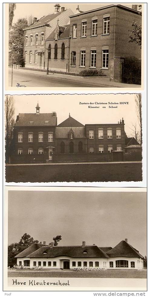 Hove : Klooster En School ----3 Kaarten ( Fotokaarten) - Hove