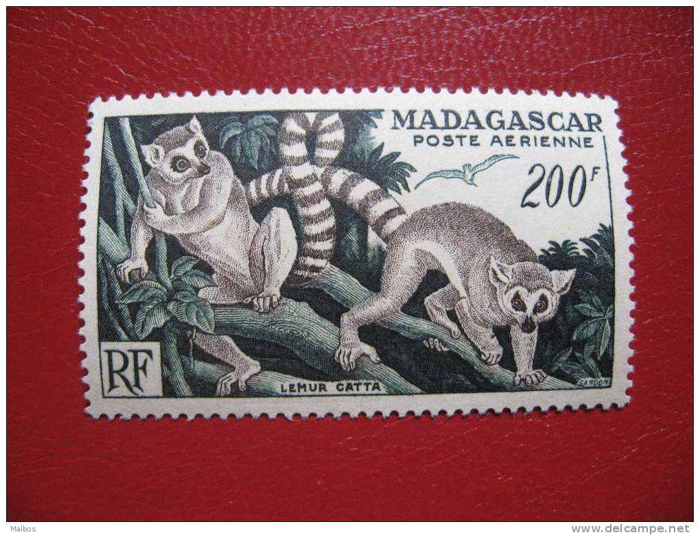 MADAGASCAR AERO  Prot Fr. - 1954 (*) YT N° 77  - Gomme & Trace Charnière - Glue & Hunger Mark - Luftpost