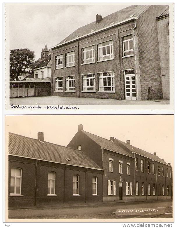 Sint-Lenaarts : Klooster En School ---2 Kaarten ( Waarvan één Een Fotokaart ) - Brecht