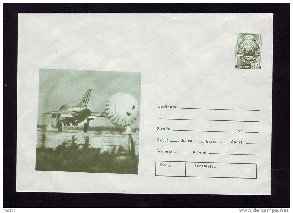 Romania 1965 Cover  Entier Postaux Stationery With Parachutisme Airplane Rare Unused!. - Fallschirmspringen