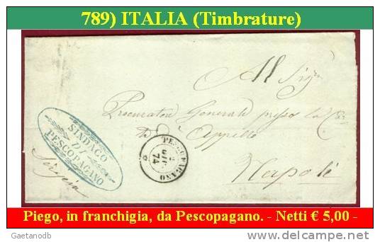 Pescopagano 00789 - Storia Postale