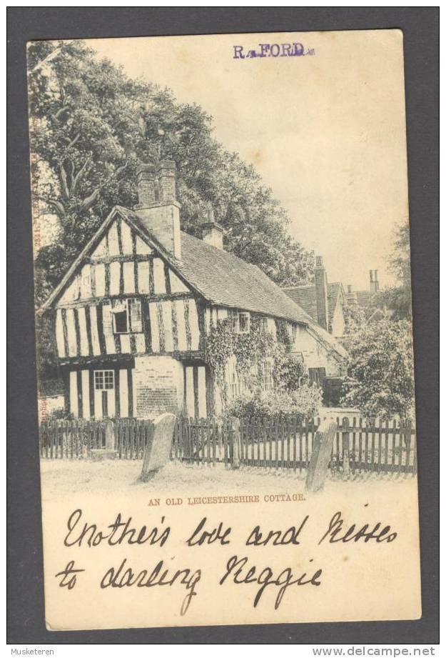 United Kingdom PPC England An Old Leistershire Cottage Deluxe BRIGHTON 1902 To Maidenhead - Otros & Sin Clasificación