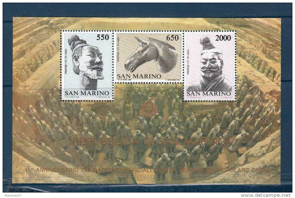 SAN MARINO 1986 -- ARTE CINESE -- MINISHEET / FOGLIETTO N° 30 ** MNH - Blocks & Kleinbögen