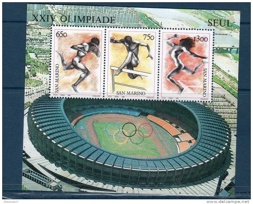 SAN MARINO 1988 -- SEUL -- MINISHEET / FOGLIETTO N° 31 - Blocks & Kleinbögen