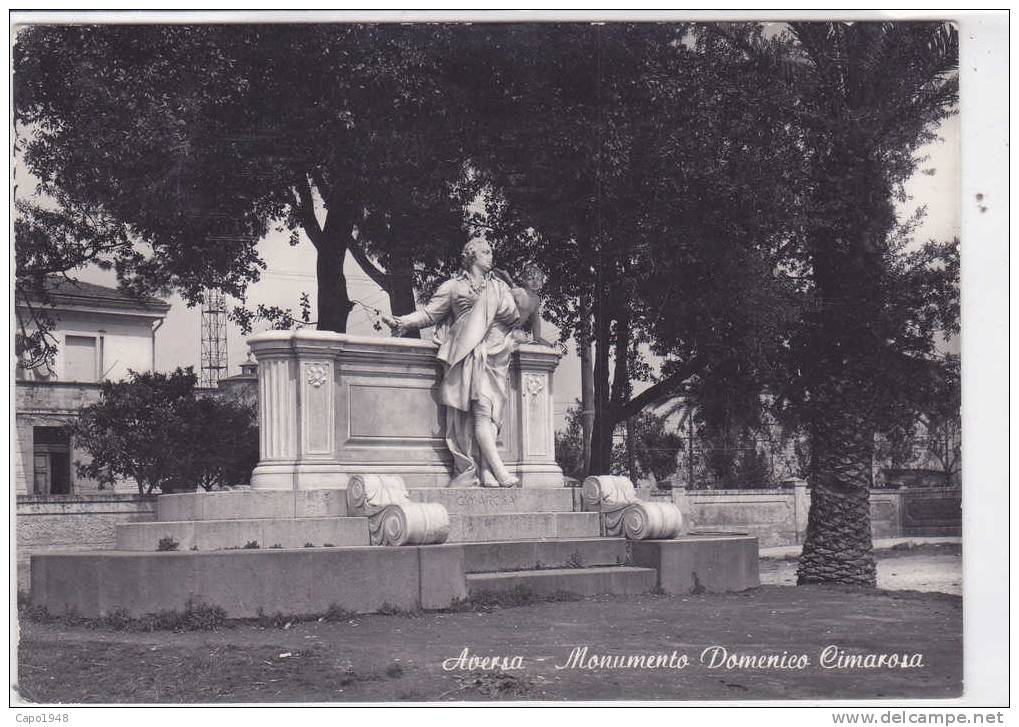 CARD  AVERSA  MONUMENTO A DOMENICO CIMAROSA (CASERTA)  -FG-V-2-  0882-9415 - Caserta