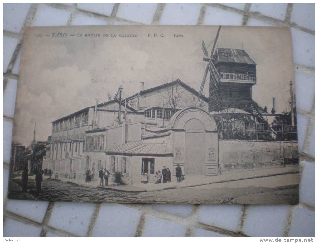 CPA De Paris - N°105 - Le Moulin De La Galette, Carte Animée (Montmartre) - Cabarets