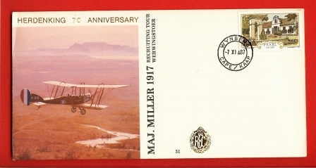 RSA 1987 Mint Cover Majoor Miller  Stampnr(s). 710-713 - Other (Air)