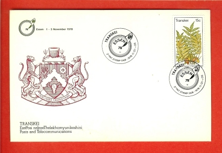 TRANSKEI 1978 Mint Card Essen Stampfair Stampnr(s) 32 - Philatelic Exhibitions