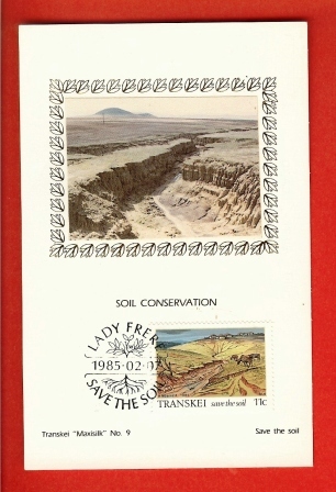 TRANSKEI 1985 Mint SILK Postcard Soil Conversation Stampnr. 163 - Transkei