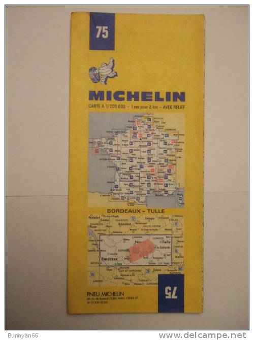 CARTE MICHELIN 79 1964 BORDEAUX MONTAUBAN SUD-OUSTE LOT MARMANDE CAHORS TARN GARONNE - Cartes/Atlas