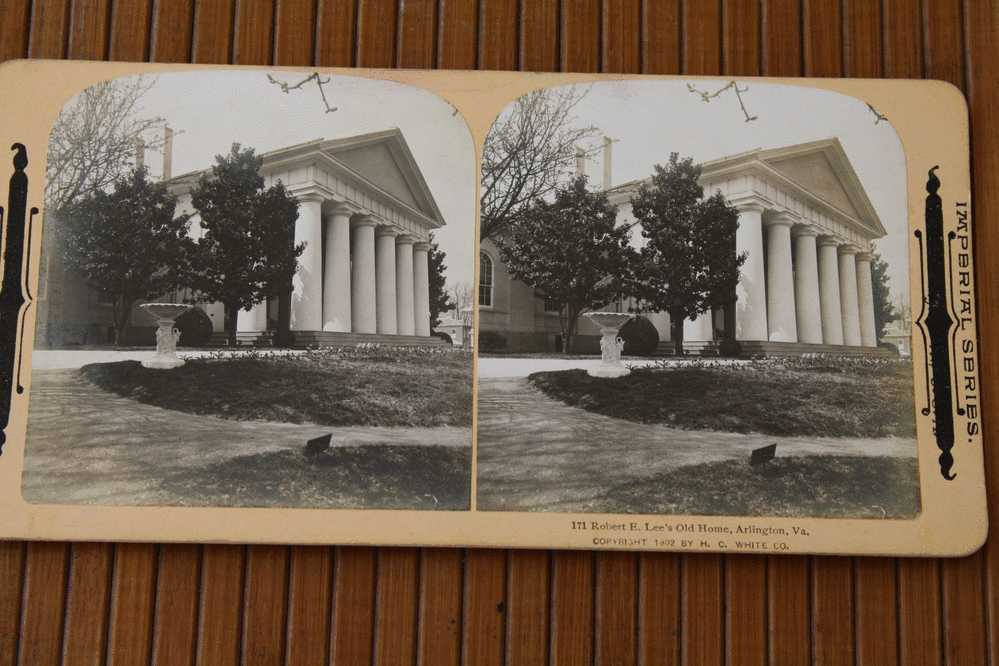 CARD STÉRÉOSCOPIQUE Stéréowiew STEREOSCOPIC Stéréoskopisch:IMPERIAL SERIE 1902 ROBERT E. LEE'S OLD HOME ARLINGTON VA USA - Stereoskopie