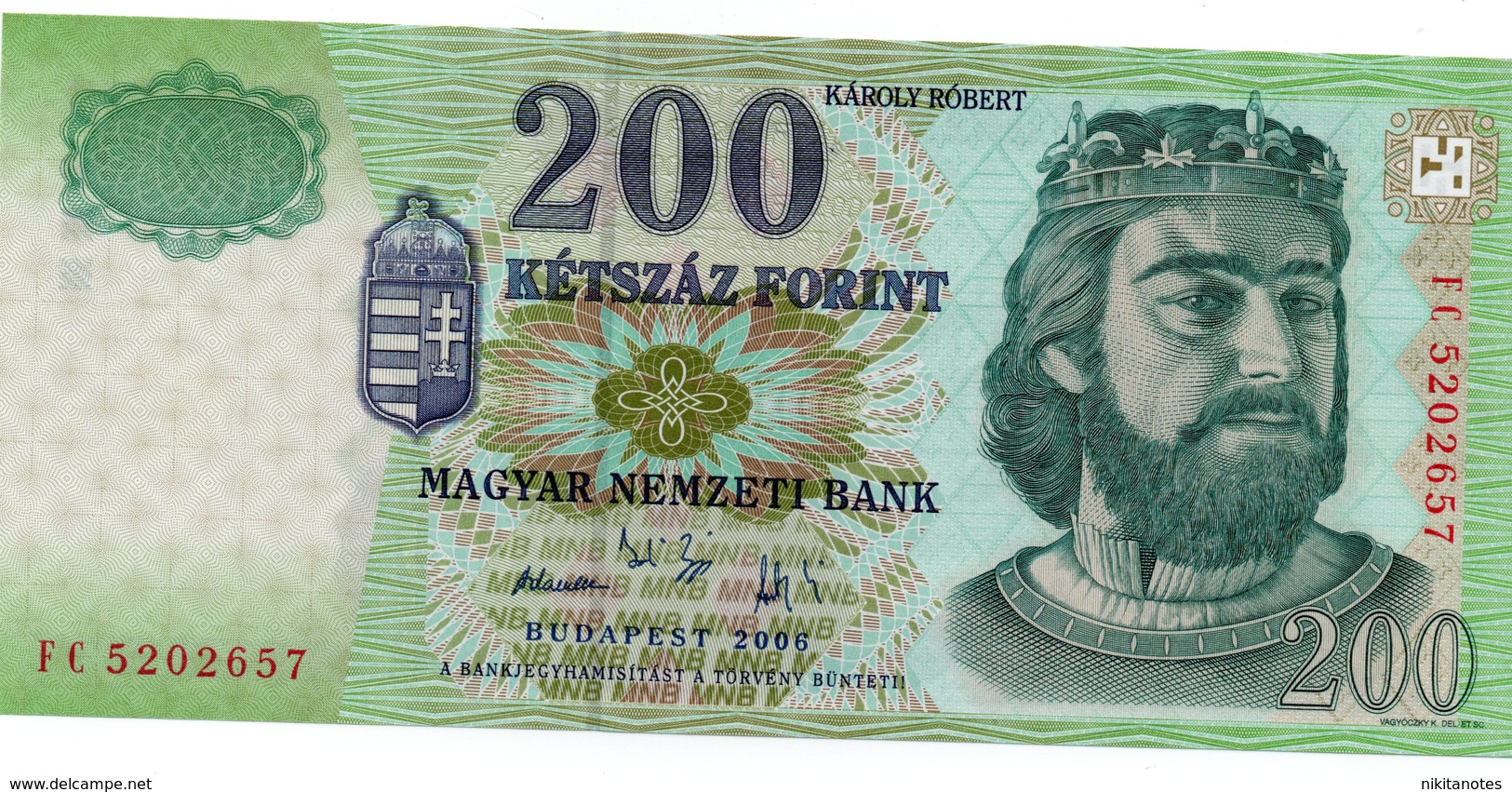 200 FORINT BUDAPEST HUNGARY BANKNOTE 2006 UNC - Hungary